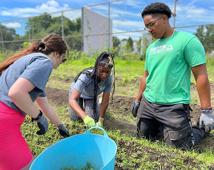Farmers from the Groundwork Lawrence/Costello Urban Farm